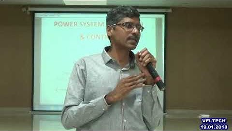 Guest Lecture on Power System Operation and Control is organised by EEE department on 19 01 2018,Ven