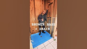 Installing Shower Pan Base in Mortar and Connecting Drain