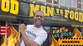 MAN VS FOOD LONDON | Fire In The Hole Challenge | 4 Spicy Wings