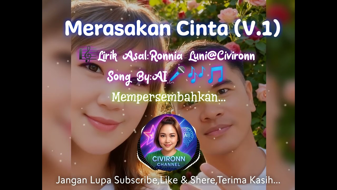 Merasakan Cinta (V.1)-🎼Lirik Asal:Ronnia Luni@Civironn,Song By:AI🎤🎶🎵