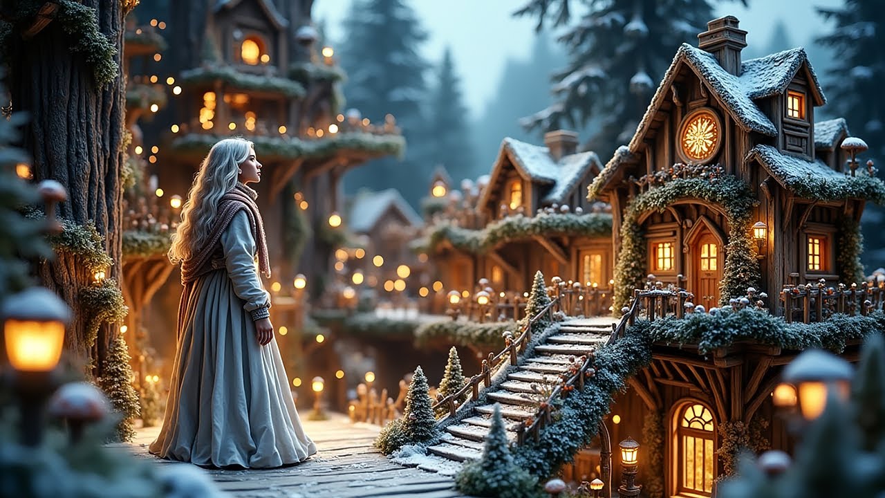 Tiny Christmas Village Church | Magical Winter Ambience