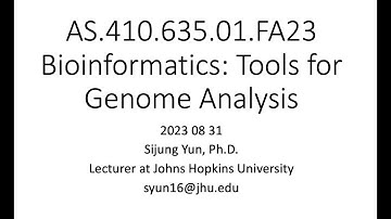 LBG1 - Unit1 Gene Annotation (Lectures on Bioinformatics for Genome Analysis)