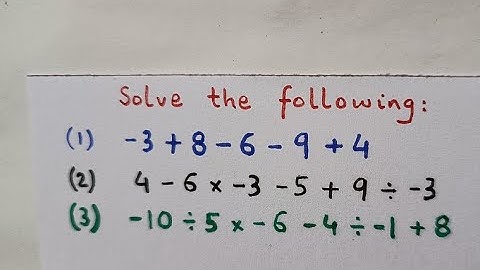 BODMAS Practice Questions #1  |  BODMAS Problems