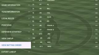 8.  Play Ball Lineup Batting Order Tutorial 101