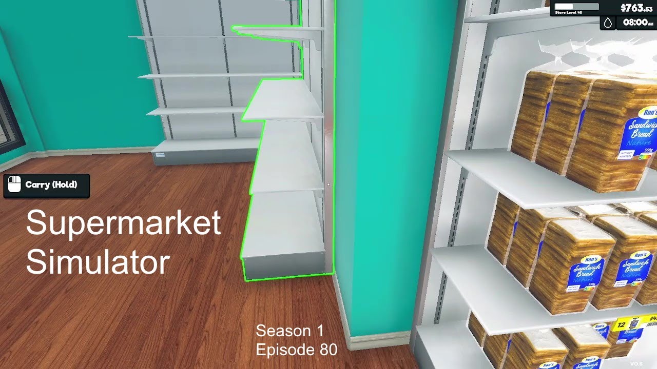 Supermarket Simulator | New Shelves For Expanded Area | Customers ...