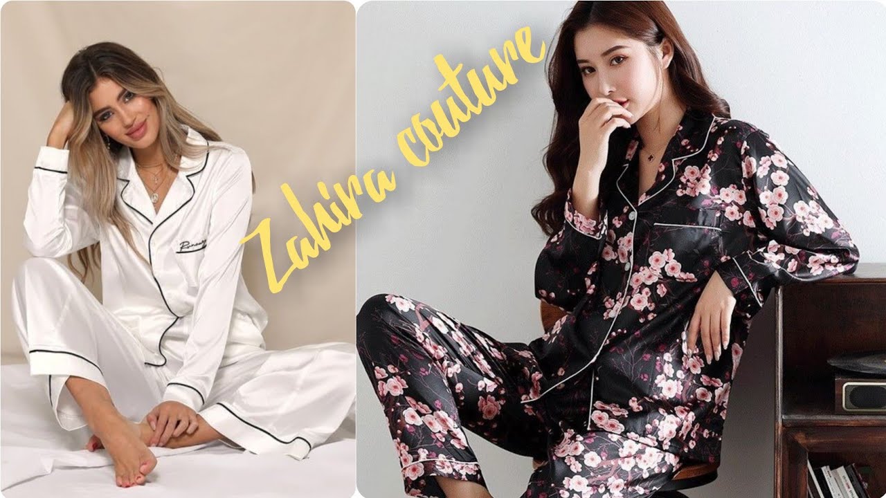 كيفية تفصيل وخياطة بيجاما النوم رووووووعة من قطعتين 💃كالمحترفات ☑️