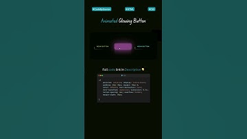 🔥 CSS Animated Glowing Button Hover Effect #webdevelopment #coding #animation #shorts