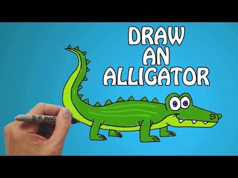 How To Draw An Alligator For Kids in Quick & Easy Steps | Basic Drawing