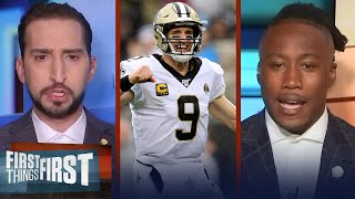 Drew Brees officially retires after 20 NFL seasons — Nick \& Brandon react | NFL | FIRST THINGS FIRST