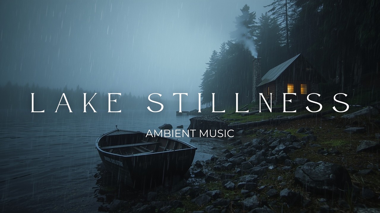 Lake Stillness – Дождливая озерная Ambient Music: нежные волны и звуки гребли для сна и релакса