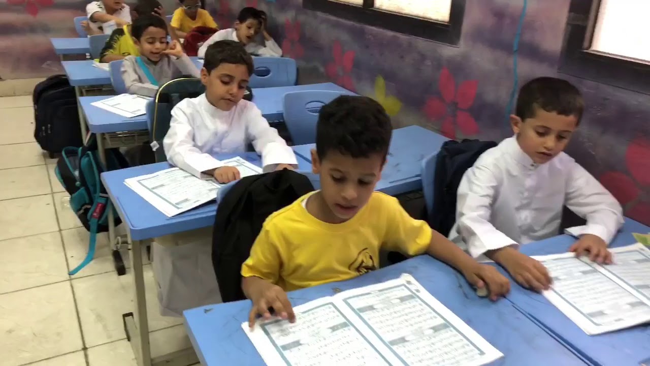 حصة للقرآن من داخل احدى فصول مدرسة الرحمانية