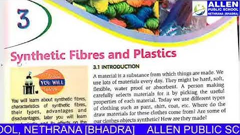 Class 8 | Science | Lesson 3 | Synthetic Fibre and Plastic | Part 1 |