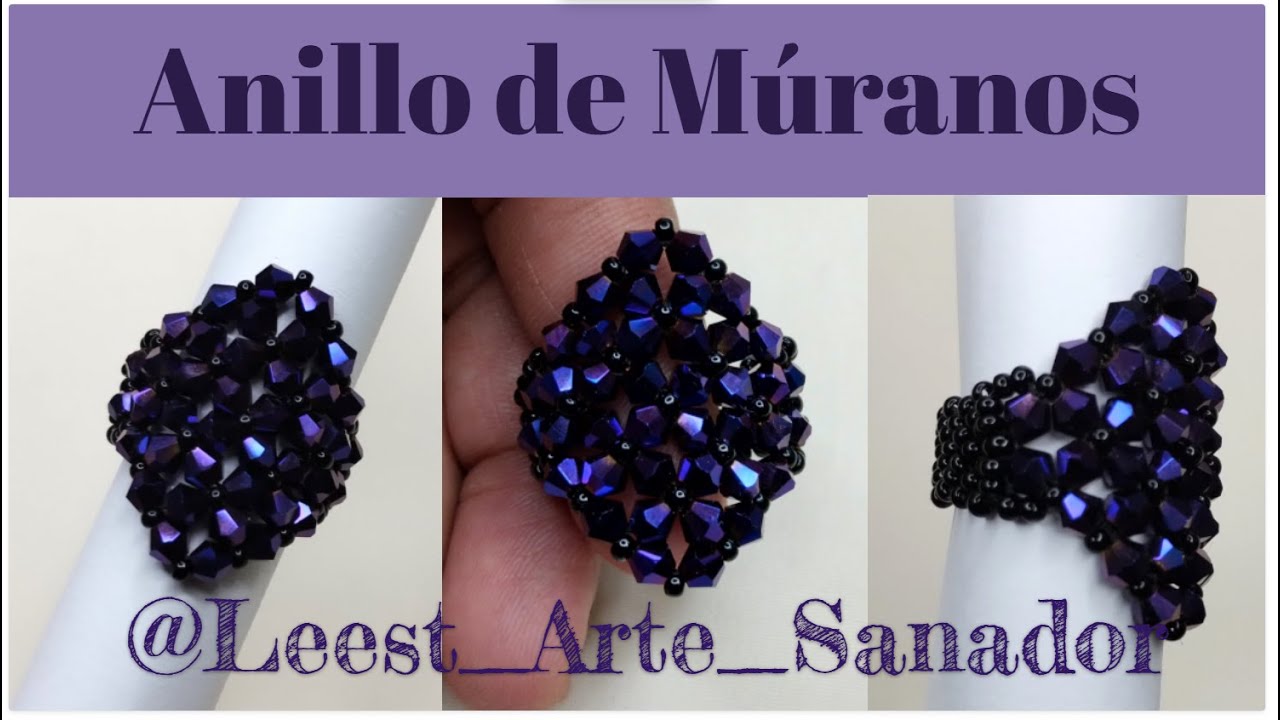 💍Tutorial - Anillo de Murano y mostacilla 💎🎶a #tutorial #diy #hechoamano #beadsjewellery #mostacilla