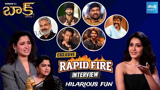 Rapid Fire Interview With Rashi Khanna, Tamannaah Bhatia And Kushboo | Baak Movie @SakshiTVCinema