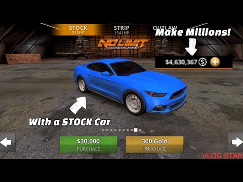 How to Make MILLIONS with a STOCK Car! - No Limit Drag Racing 2.0 Money Guide