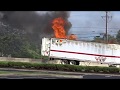 FLEMINGTON NEW JERSEY TRUCK FIRE WITH EXPLOSIONS 6/24/17 FULLY INVOLVED TRACTOR TRAILER FIRE