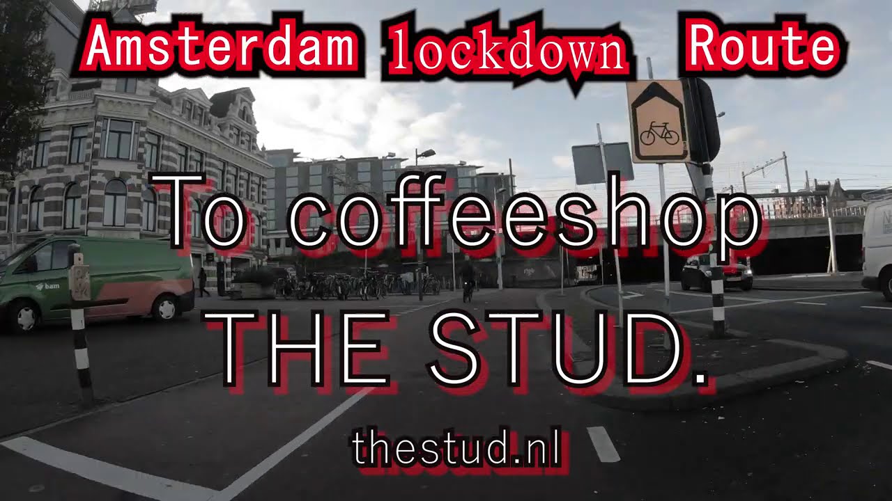 Amsterdam lockdown again. To Coffeeshop " The Stud ".    Autumn in the city. Nov. 2020.