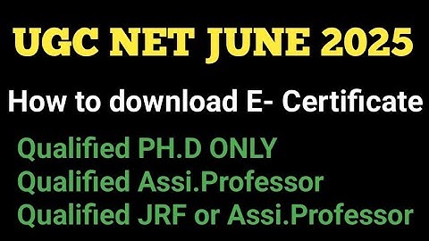 UGC NET E- Certificate 2025 Download kese kre | How to Download UGC NET E- Certificate Step by Step 