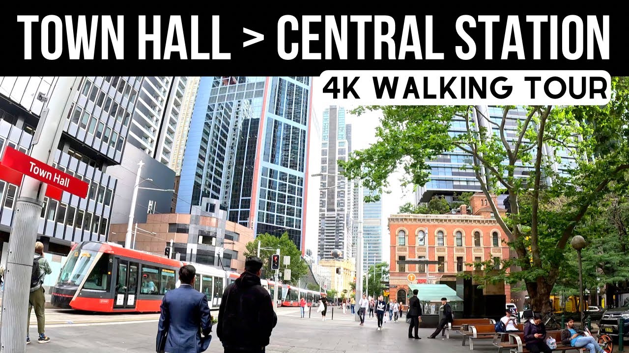 4K 🏙️ Sydney Town Hall to Central Station 🚂 🇦🇺 Australia