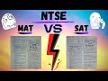 NTSE: MAT vs SAT || Stage-1 || Stage-2