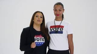 Eva Longoria And Zoe Saldana Vote For Beto For Texas