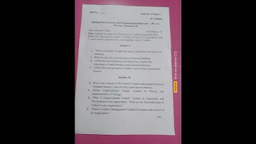 Punjabi University question paper management concepts & organisational behaviour #punjabiuniversity