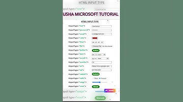 html form input tags list ll #html #videos #shorts