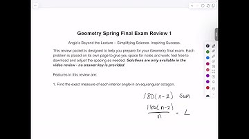 Geometry Spring Final Exam Review 1 - Question 1