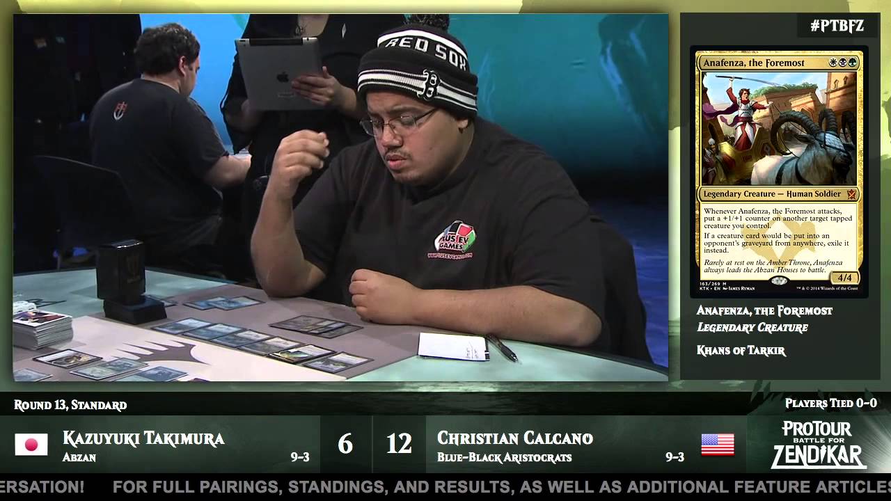 Pro Tour Battle for Zendikar Round 13 (Standard): Christian Calcano vs. Kazuyuki Takimura