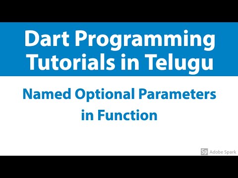 #21 - Dart Named Optional Parameters in Functions | Dart Programming language Tutorials in telugu