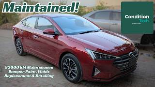 Hyundai Elantra | Bumper Paint, Detailing, Inspection & 82K KM Fluids Maintenance