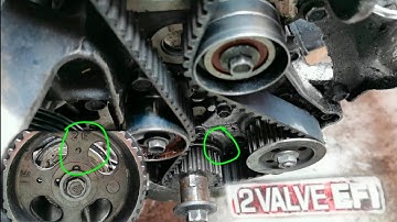 how to timing belt fitting timing mark setting Toyota 2E engine (Toyota)