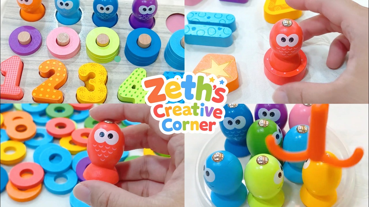 Learn Numbers & Shapes by Colors | Best Preschool Toddler Wooden ...
