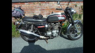 Triumph Trident T150V first time out in 2024 1 Llanwrda to Lampeter.