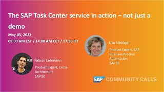 The SAP Task Center service in action – not just a demo | SAP Community Call screenshot 2