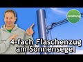 4fach flaschenzug fr hhenverstellbare sonnensegelstange montieren  anleitung   pina