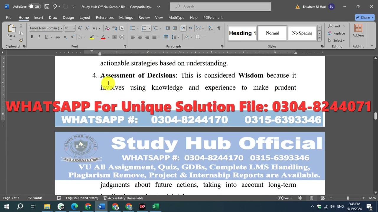 MGMT630 Assignment 1 Solution spring 2024