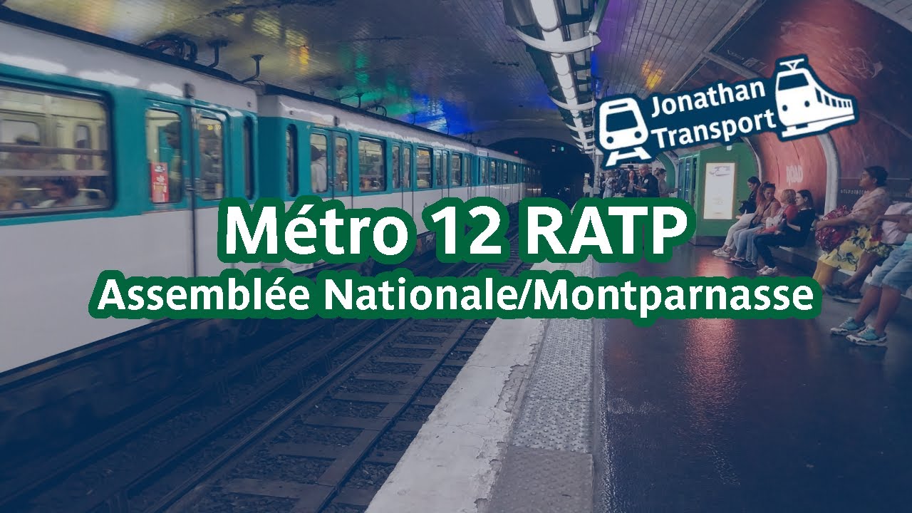 Métro 12 RATP - Voyage entre Assemblée Nationale et Montparnasse - Bienvenüe