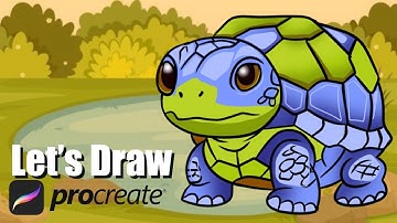 🐢 Drawing a Turtle in  Procreate: A Step-by-Step Tutorial for Jaw-Dropping Results!