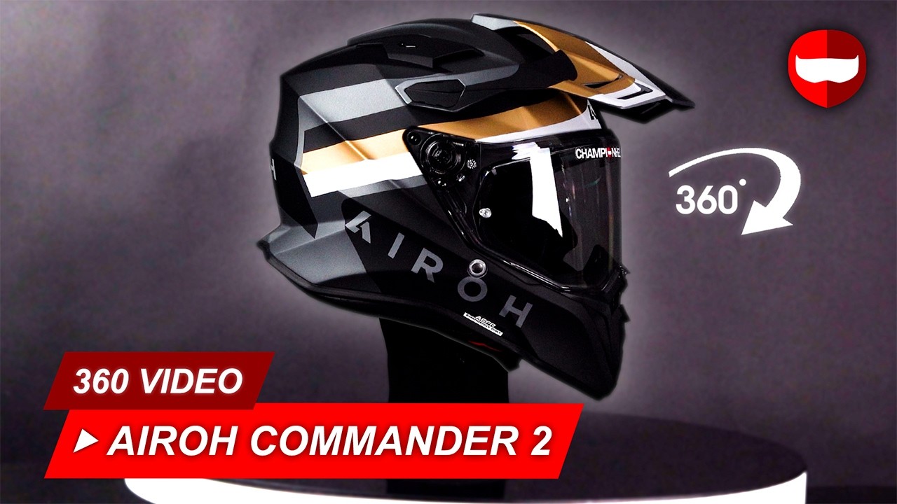 Airoh Commander 2 Doom Gold Matt - Showcase - YouTube