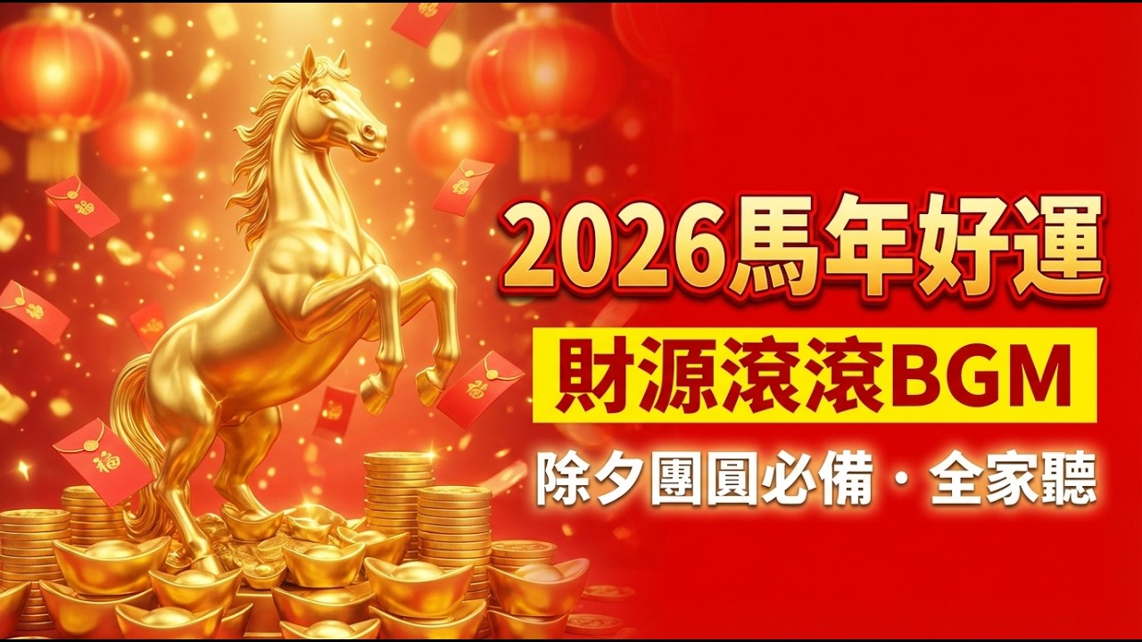 【2026馬年新春音樂】過年必備純音樂🧧喜氣洋洋中國風BGM｜店鋪專用・家庭聚會・除夕圍爐背景音樂｜無人聲國樂演奏，招財進寶迎新春，全家團圓最溫暖的過年氣氛🧨 #馬年大吉 #新年快樂
