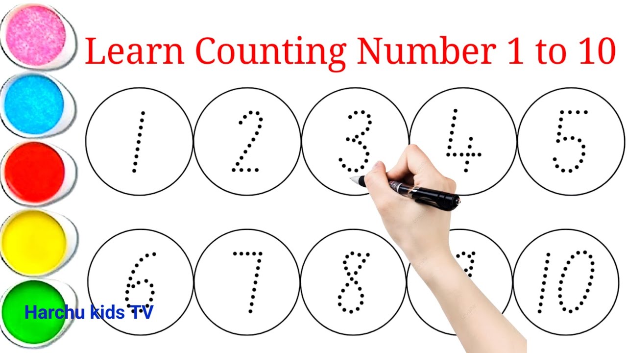 Learn counting number 1 to 10 | learn counting number song | Harchu kids TV