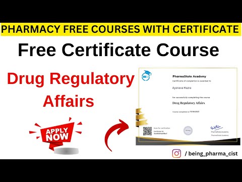 Free Course on Drug Regulatory Affairs with Certificate | Free Pharmacy Certificate Course