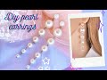 Diy pearl earring// How to make classic pearl earrings