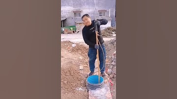 Amazing digging pile foundation with gardening tool, ingenious working