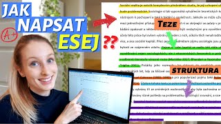 JAK NAPSAT ESEJ na VŠ?📘Příklady | Struktura | Zdroje • KROK ZA KROKEM ukázka -⁠ odborný text✍