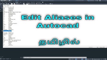 Edit Command Aliases in Autocad Tamil Part-4
