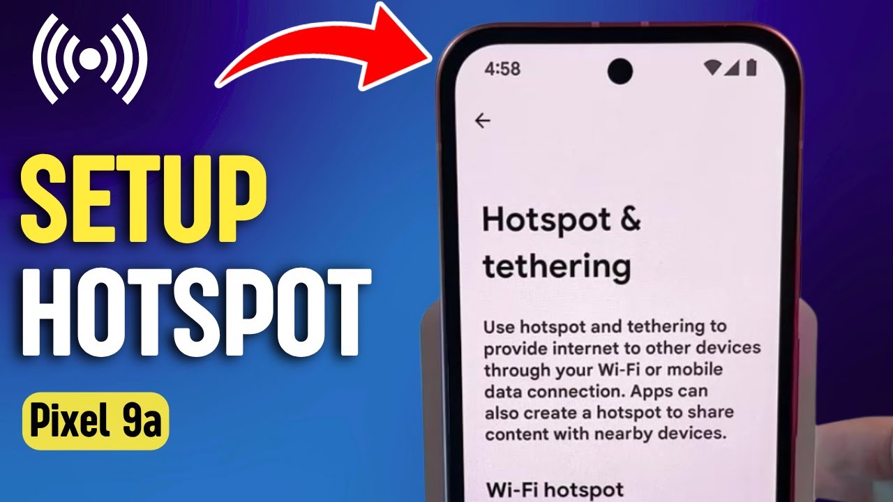 How to Set Up and Share Portable Hotspot on Google Pixel 9a - YouTube