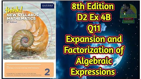 Q11 || Ex-4B || D2-8th edition || Expansion and factorization of algebraic expressions || In Urdu