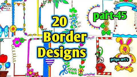 20 border designs for project work/assignment front page design/bondhu khata design/বন্ধু খাতা তৈরি